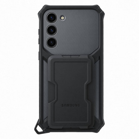 Оригинален гръб SAMSUNG Rugged Gadget с ринг държач (EF-RS916CBEGWW) - Samsung Galaxy S23+ сив