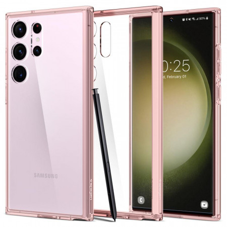 Оригинален гръб SPIGEN Ultra Hybrid - Samsung Galaxy S23 Ultra розов кристал