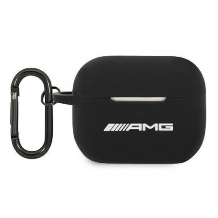 Оригинален калъф за слушалки AMG Silicone Big Logo AMAPRBK – AirPods Pro черен