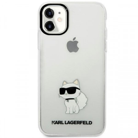 Оригинален твърд гръб KARL LAGERFELD Ikonik Choupette KLHCN61HNCHTCT - iPhone XR / 11 прозрачен