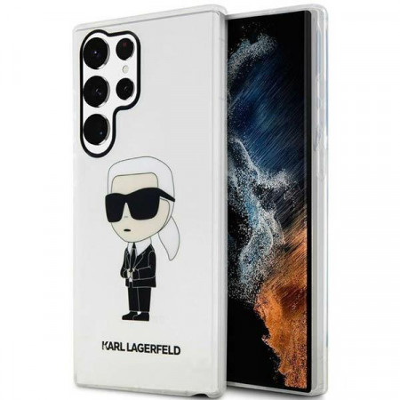 Оригинален твърд гръб KARL LAGERFELD Ikonik KARL LAGERFELD KLHCS23LHNIKTCT - Samsung Galaxy S23 Ultra прозрачен