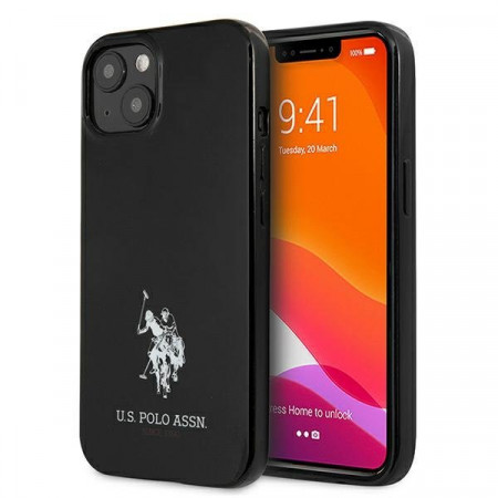 Оригинален твърд гръб US POLO Horses Logo USHCP13SUMHK - iPhone 13 mini черен