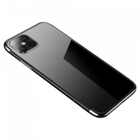 Прозрачен силиконов гръб с цветен кант Clear Color - Samsung Galaxy A04s / A13 5G черен