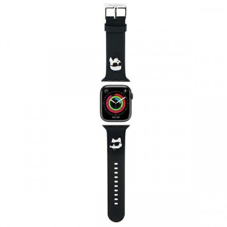 Силиконова каишка Karl lagerfeld 3D Rubber Karl & Choupette Heads strap - Apple Watch Ultra 49mm / Ultra 2 49mm / 45mm Series 9 / 45mm Series 8 / 45mm Series 7 / 44mm SЕ (2nd gen) / 44mm SE / 44mm Series 6 / 44mm Series 5 / 44mm Series 4 / 42mm Series 3 /