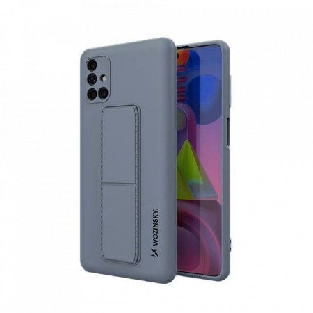 Силиконов гръб със стойка WOZINSKY Kickstand - Samsung Galaxy M51 син