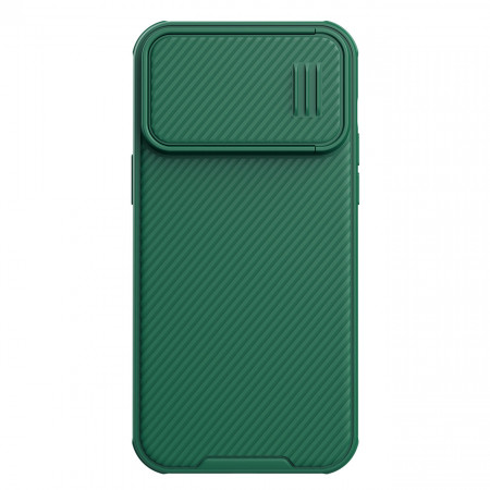 Силиконов гръб с подвижно покритие за камерата NILLKIN CamShield S - iPhone 14 Pro Max зелен