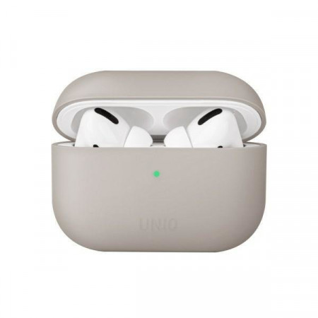 Силиконов калъф за слушалки UNIQ Lino - AirPods Pro бежов