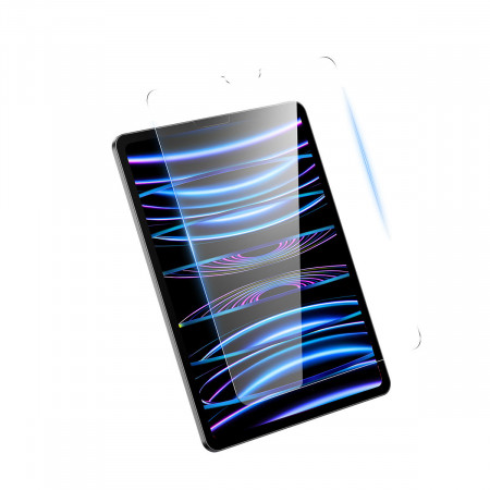 Стъклен протектор с инструмент за поставяне Baseus Crystal - iPad Pro 12.9" (3rd gen 2018) / Pro 12.9" (4th gen 2020) / Pro 12.9" (5th gen 2021) / Pro 12.9" (6th gen 2022) прозрачен