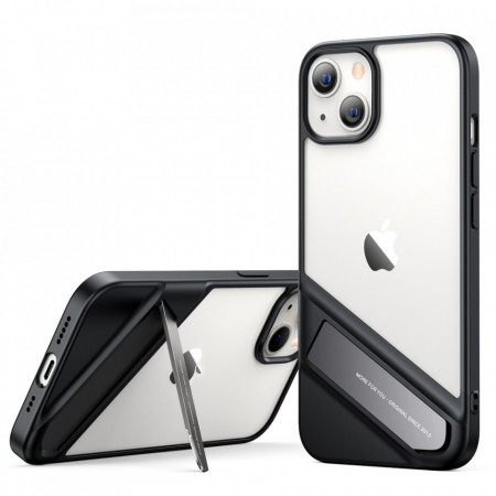 Твърд гръб с гел рамка и стойка UGREEN Fusion - iPhone 13 черен