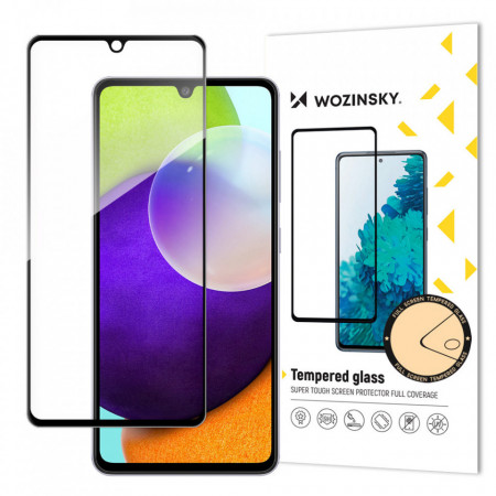 5D Full Glue закален стъклен протектор с пълно покритие WOZINSKY съвместим с гръб - Samsung Galaxy A33 5G с черна рамка