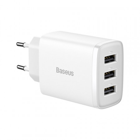 Baseus Compact зарядно 3U 17W EU бял