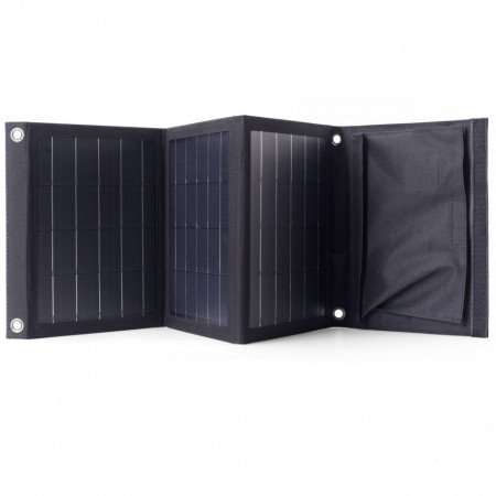 Choetech foldable travel solar solar зарядно 22W solar panel 2x USB 5V / 2.4A / 2.1A solar panel (82 x 24 cm) черен (SC005)