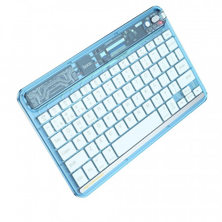 HOCO wireless bluetooth keyboard Tranparent Discovery S55 blue