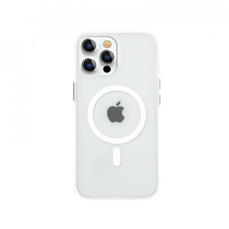 Kingxbar PQY Elegant Series Magnetic Case - iPhone 13 Pro Max Housing Cover бял съвместим с MagSafe