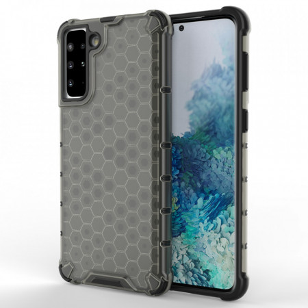 Гръб Honeycomb Armor със силиконов бъмпер - Samsung Galaxy S21+ 5G черен