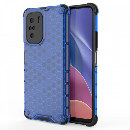 Гръб Honeycomb Armor със силиконов бъмпер - Xiaomi Mi 11i / Mi 11X / Poco F3 / Redmi K40 / K40 Pro / K40 Pro Plus син