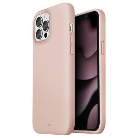 Гръб UNIQ Lino - iPhone 13 Pro Max розов