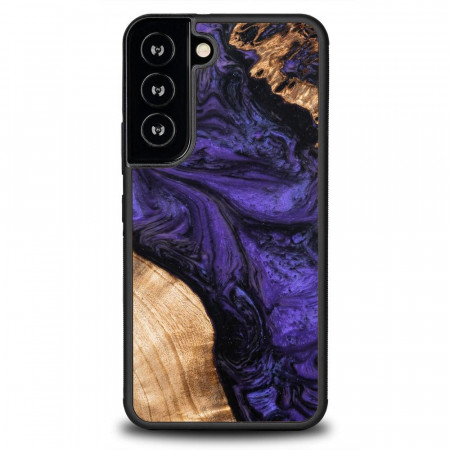 Дървен гръб BEWOOD Unique Wood and Resin - Samsung Galaxy S22 Violet черен / лилав