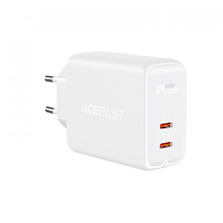 Зарядно за стена ACEFAST 40W 2x USB Type C PPS PD QC3.0 AFC FCP (A9) бяло