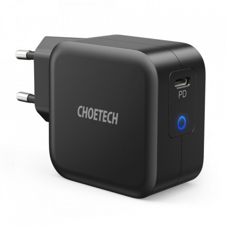 Зарядно за стена CHOETECH GaN 61W USB Type C PD (Q6006) черен