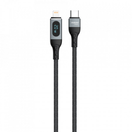 Кабел за зареждане и данни DUDAO USB Type C към Lightning Fast Charging Power Delivery 20W (L7MaxL) черен