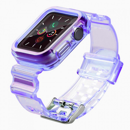 Калъф за корпус на часовник с каишка Strap Light - Apple Watch 42mm Series 3 / 42mm Series 2 лилав