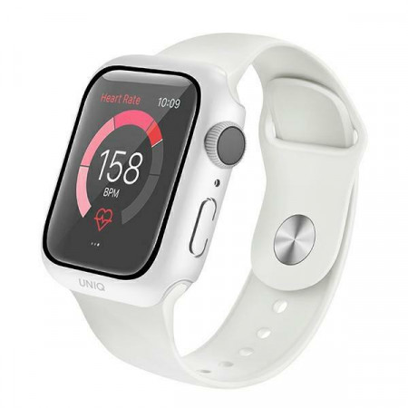 Калъф за корпус на часовник с протектор за дисплей UNIQ Nautic - Apple Watch 40mm SE / 40mm Series 6 / 40mm Series 5 / 40mm Series 4 бял