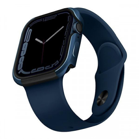 Калъф за корпус на часовник UNIQ Valencia - Apple Watch 45mm Series 7 / 44mm SE / 44mm Series 6 / 44mm Series 5 / 44mm Series 4 син