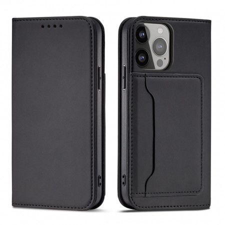 Калъф тип книга с външен джоб Magnet Card - Samsung Galaxy A23 / A23 5G черен