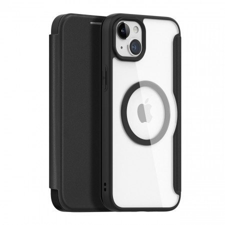 Калъф тип книга с прозрачен гръб DUX DUCIS Skin X Pro MagSafe - iPhone 15 черен