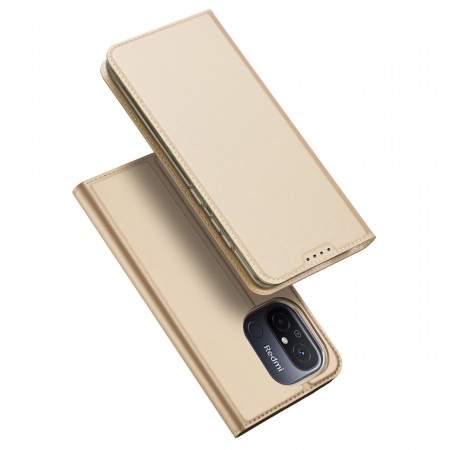 Калъф тип книга DUX DUCIS Skin Pro - Xiaomi Poco C55 / Redmi 12C Cover златист
