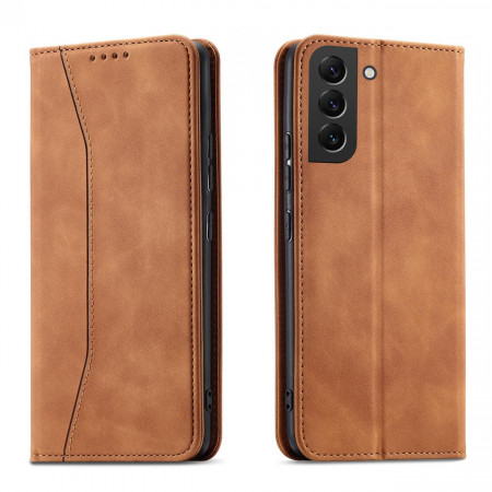 Калъф тип книга Magnet Fancy - Samsung Galaxy S23 кафяв
