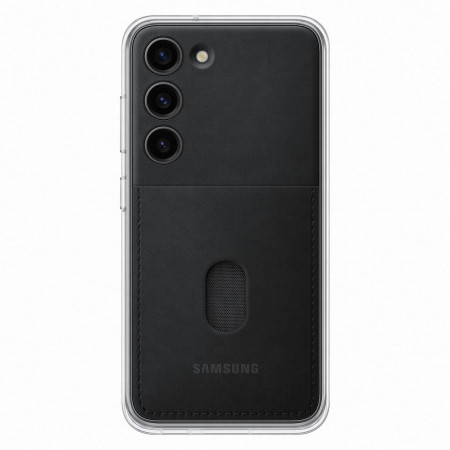 Оригинален гръб със сменяема пластина с джоб за карта SAMSUNG Frame (EF-MS911CBEGWW) - Samsung Galaxy S23 черен