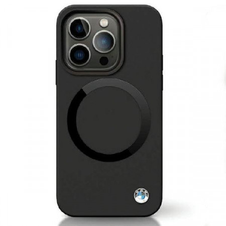 Оригинален гръб BMW Signature Liquid Silicone MagSafe BMHMP14XSILBK2 - iPhone 14 Pro Max черен