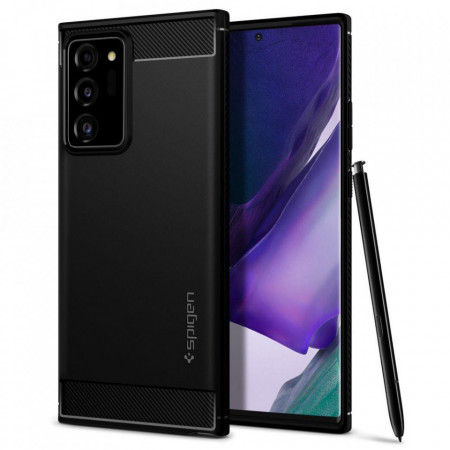 Оригинален гръб SPIGEN Rugged Armor - Samsung Galaxy Note20 Ultra черен мат