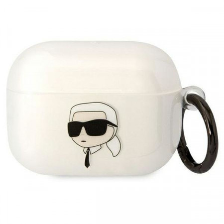 Оригинален калъф за слушалки Karl LAGERFELD Karl's Head KLAPHNIKTCT - AirPods Pro прозрачен