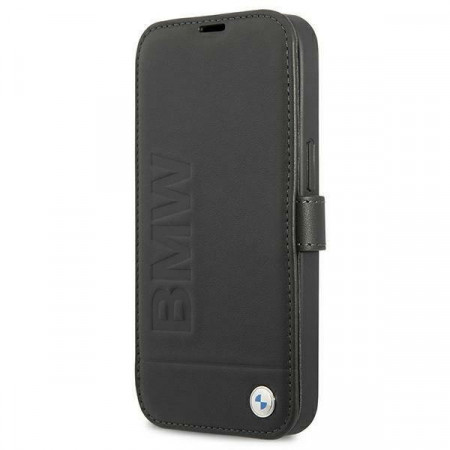 Оригинален калъф тип книга BMW Signature BMFLBKP13SSLLBK - iPhone 13 mini черен