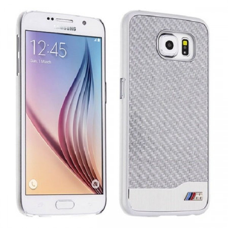 Оригинален твърд гръб BMW BMHCS6MDCS - Samsung Galaxy S6 сребрист