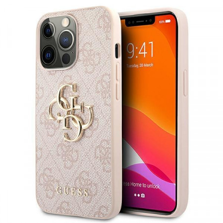 Оригинален твърд гръб GUESS 4G Big Metal Logo GUHCP13X4GMGPI - iPhone 13 Pro Max розов