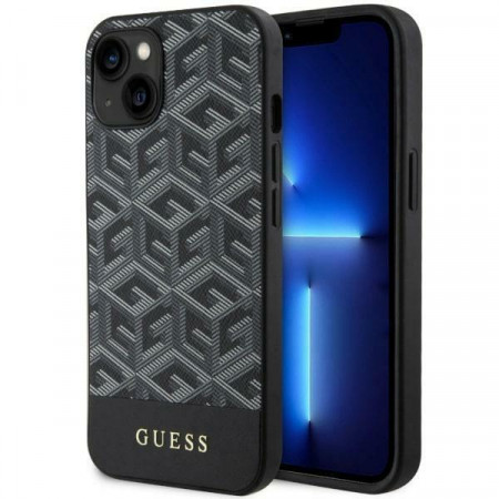 Оригинален твърд гръб GUESS GCube Stripes MagSafe GUHMP14MHGCFSEK - iPhone 14 Plus черен