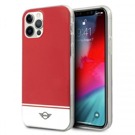 Оригинален твърд гръб mini MIHCP12LPCUBIRE - iPhone 12 Pro Max червен Stripe
