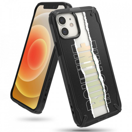 Подсилен гръб RINGKE Fusion X със силиконов бъмпер - iPhone 12 mini (Routine) черен