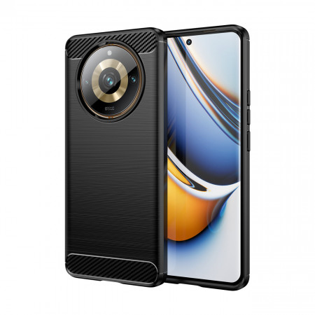 Силиконов гръб Carbon - Realme 11 Pro / 11 Pro+ 5G черен