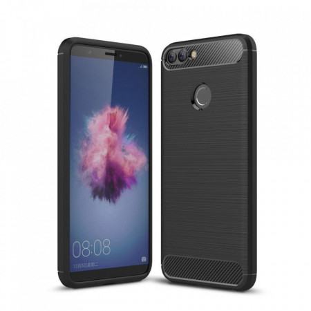 Силиконов гръб FORCELL Carbon - Huawei P Smart черен