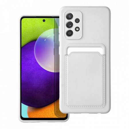 Силиконов гръб FORCELL Card с портфейл за документи - Samsung Galaxy A52 / A52 5G / A52s 5G бял