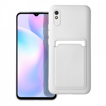 Силиконов гръб FORCELL Card с портфейл за документи - Xiaomi Redmi 9A / 9AT бял