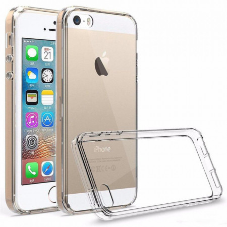Тънък силиконов гръб 0.5mm - iPhone 5 / 5c / 5s / SE прозрачен