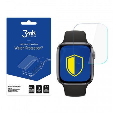 3 бр. гъвкав протектор с пълно покритие 3mk Watch Protection v. ARC+ - Apple Watch 44mm Series 6