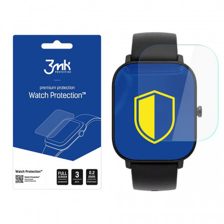 3 бр. гъвкав протектор с пълно покритие 3mk Watch Protection v. ARC+ - Xiaomi Amazfit GTS