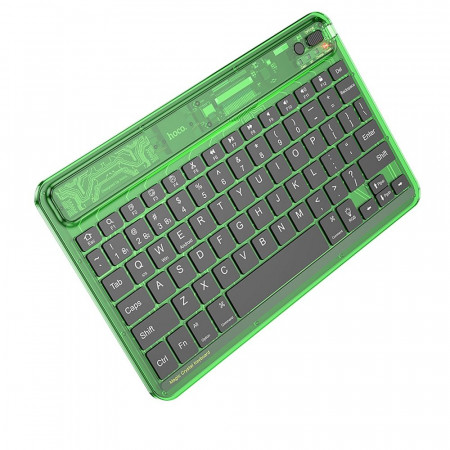HOCO wireless bluetooth keyboard Tranparent Discovery S55 зелен